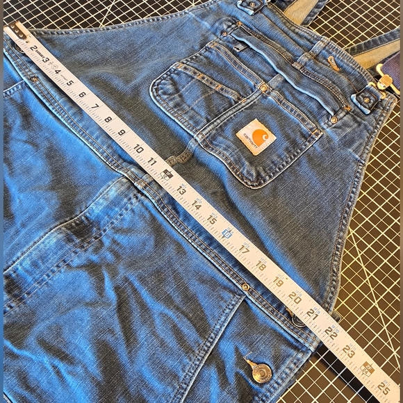 NWOT Carhartt Rugged Flex® Relaxed Fit Denim Bib Overalls with Elastane #103322 - Picture 5 of 7